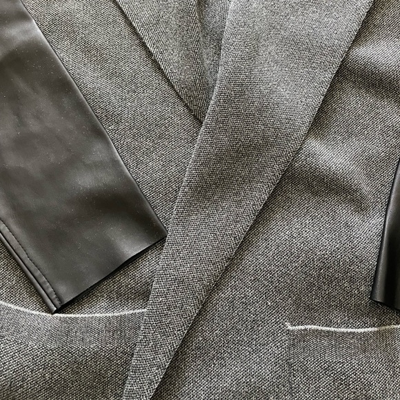 Zara Coat with Faux Leather Sleeves - Picture 2 of 5